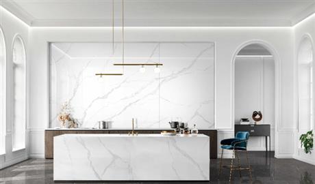 岩板吧台背景墙效果图